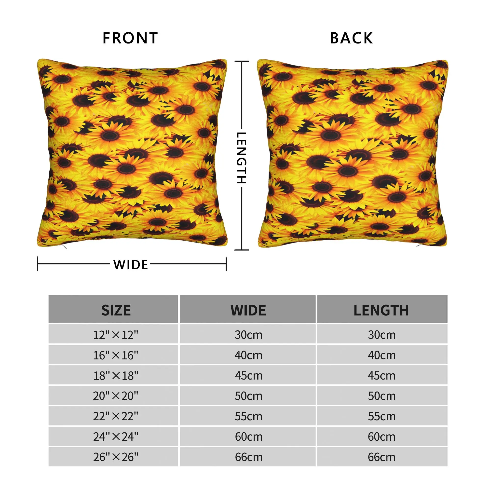 Sunflower Bloom Cluster Pillow Case  Fashion Pillow Cover Soft Pillowcases For Sofa Couch Bed Living Room