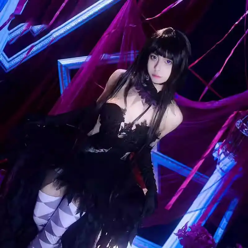 

Akemi Homura Косплей Дьявол Платье Аниме Мадока Магия Косплей Хэллоуин Вечерние Наряды для Женщин S-2XL