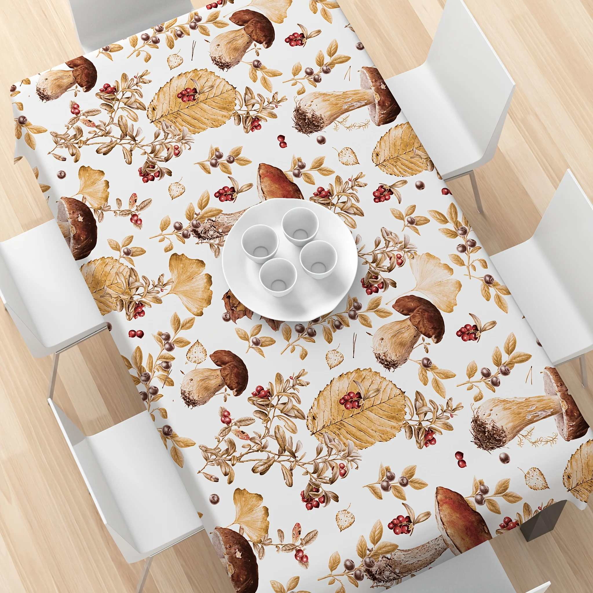 Autumn Forest Rectangle Table Cloth for Tables Decor Home Dinner Reusable Tablecloth for Kitchen Dining Thanksgiving Decorations