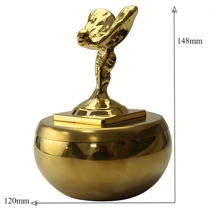 Ashtray SPIrit of Ecstasy Logo and B Logo Cigar Bottom Large Diameter Titanium Metalhousehold Luxury Rolls Ash Tray