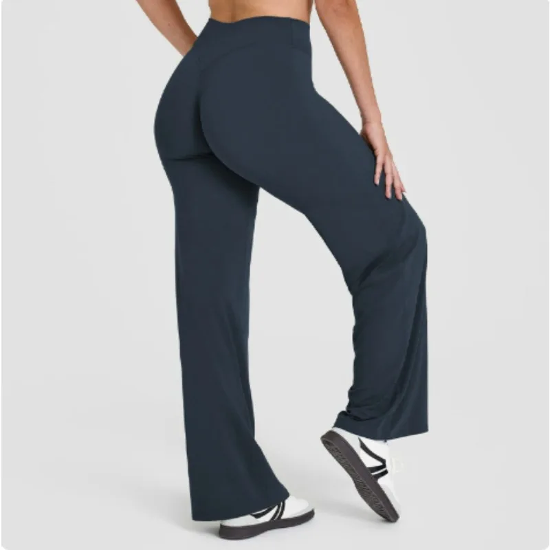 Yoga Pants Naked Feel Straight-Leg Pants Ultra Soft Butter Fabric Women's Mid-Waist Pilates Running Sport Trousers