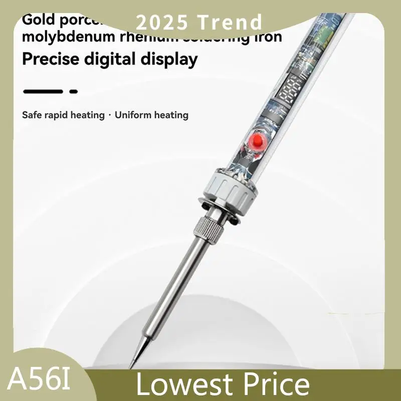 Электрический паяльник ABDD 90 Вт P907, регулируемая температура, ЖК-цифровой дисплей с переключателем, сварочные инструменты для ремонта