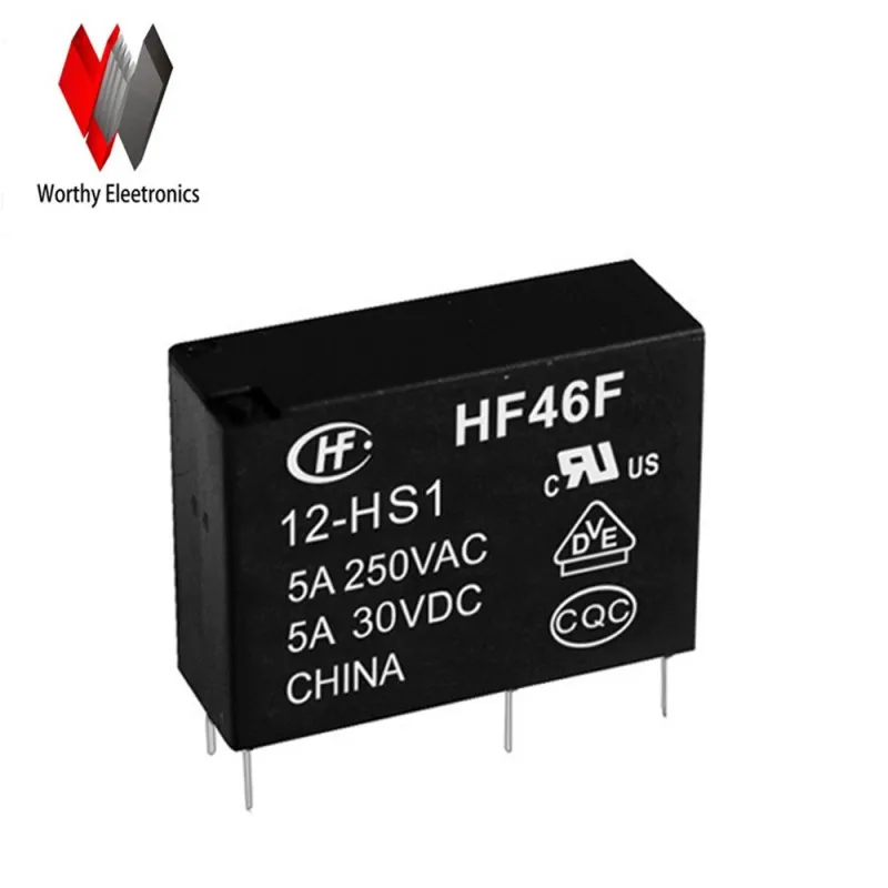 

Free shiping wholesale 10pcs/lot relay HF46F-12-HS1