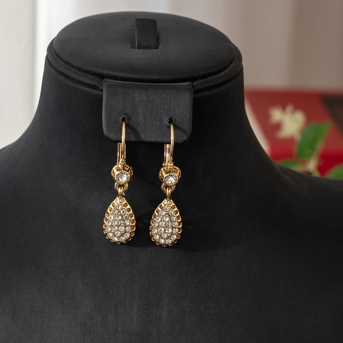 أنيقة الزفاف تقليد اللؤلؤ مجموعة قلادة أقراط اليدوية مطرز معدن مطلية بالذهب قلادة المغربي مجوهرات الزفاف الشعبية #2