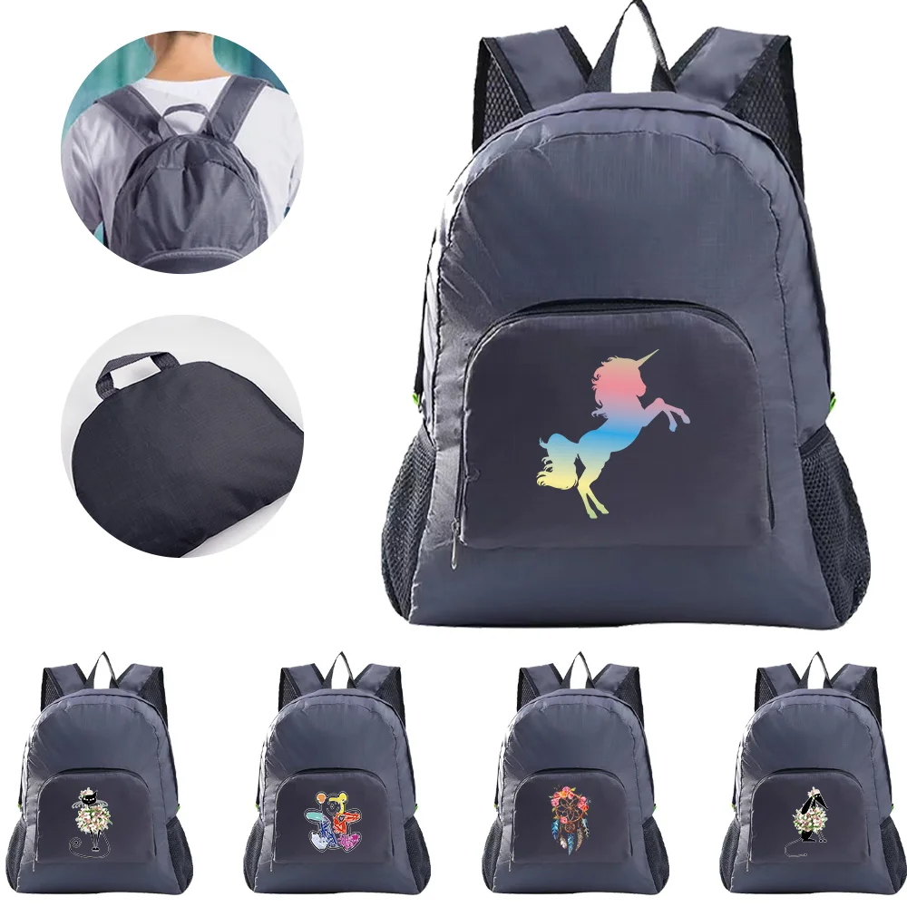 Fashion Foldable Backpack Portable Travel Hiking Bag High Capacity Ultralight Outdoor Pack for Men Daypack Color Series Backpack