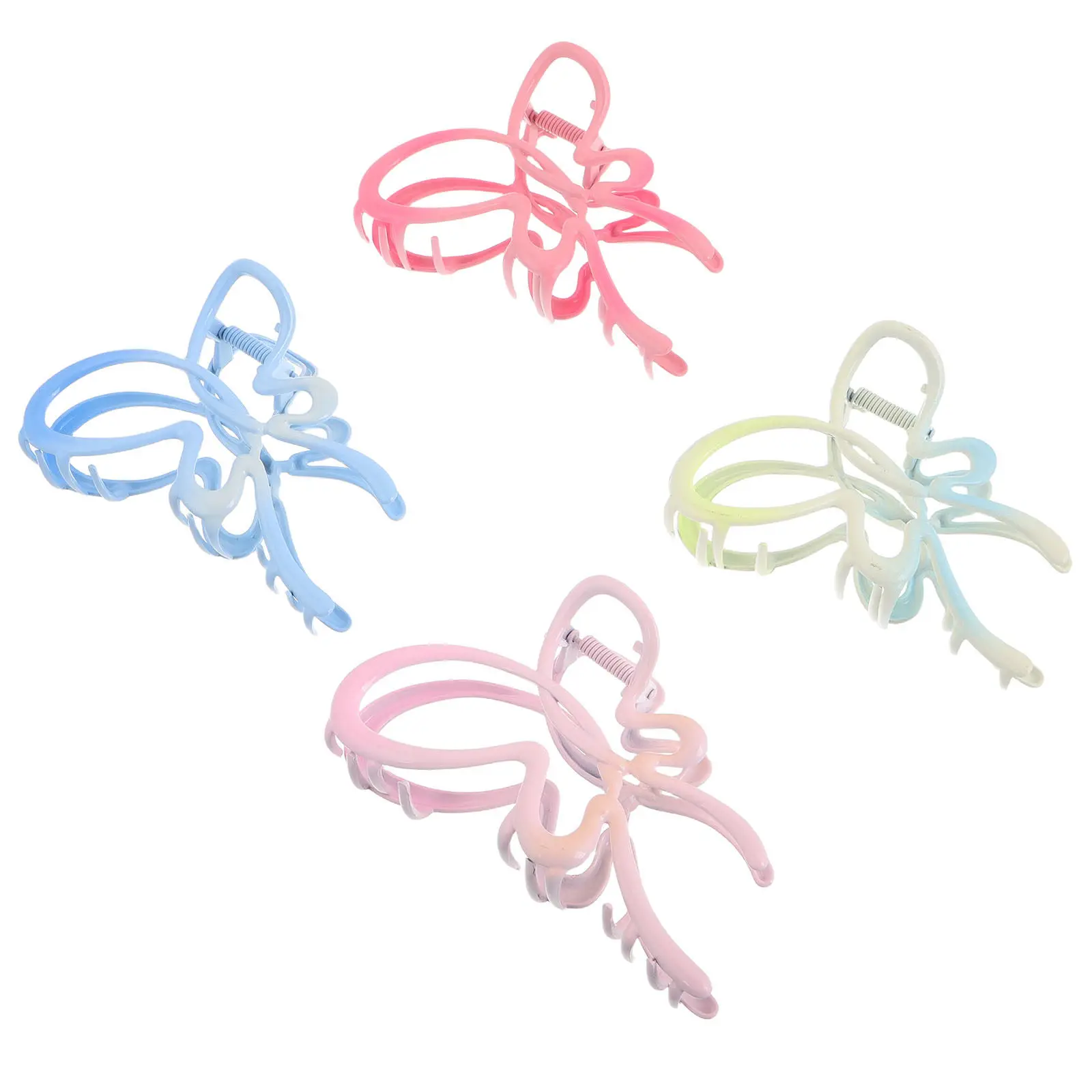 

Набор из 4 металлических заколок-крабов для волос, большие, яркие, с надежной фиксацией, для густых волос, женские заколки-крабы