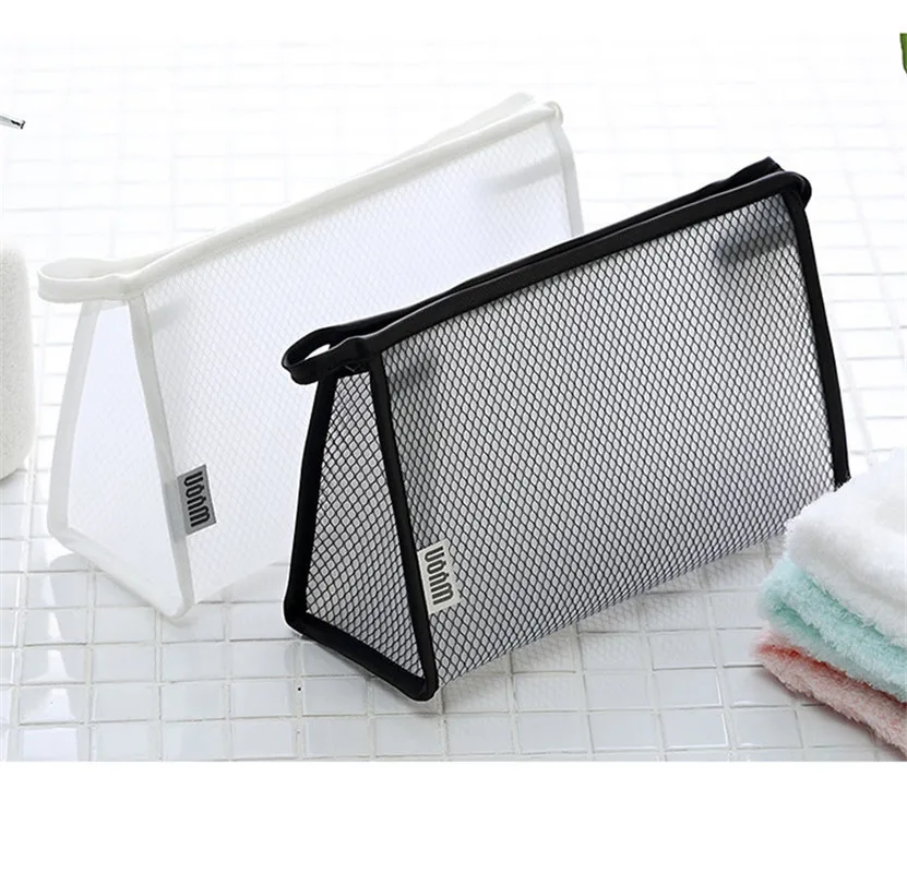 

1PCS Women Men Necessary Cosmetic Bag Transparent Travel Organizer Fashion Large White Black Toiletry Bags Makeup Pouch