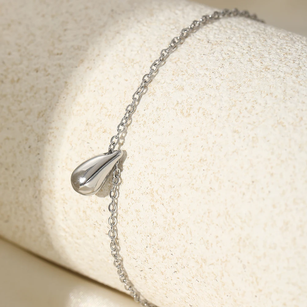 Stainless Steel Bracelets Minimalist Exquisite Teardrop Pendant High-end Sense Popular Bracelet For Women Jewelry Banquet Gifts