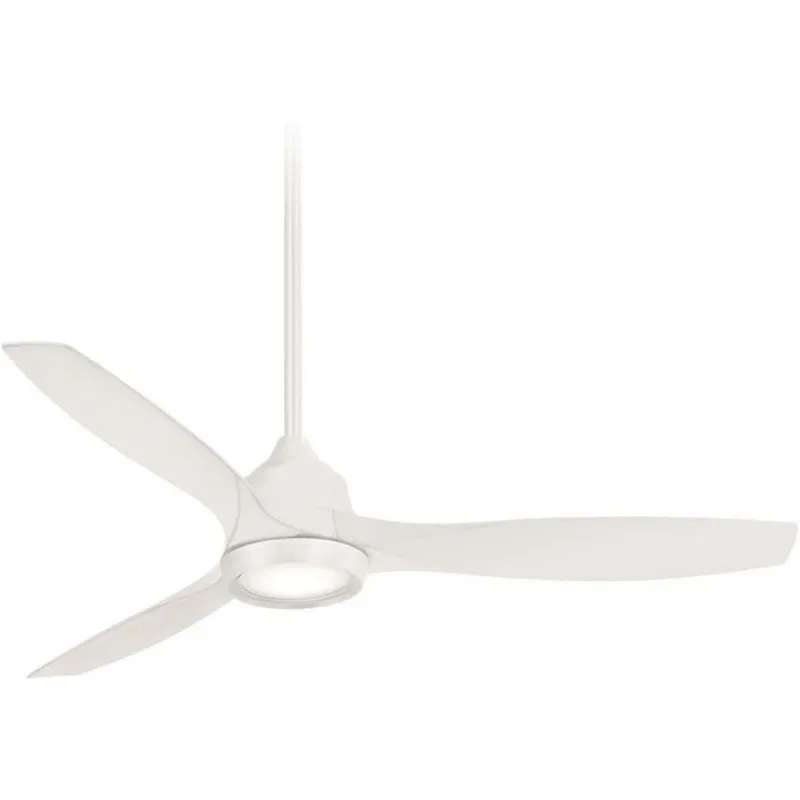 

Ceiling Fan with Carved Wood Blades, Integrated Light and DC Motor fan cooling electric fan