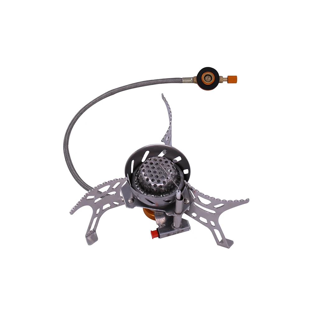 

Windproof Camping Gas High Efficiency Portable Mini Burner Strong Bracket Easy Install Outdoor Cooking Heating Baking Function