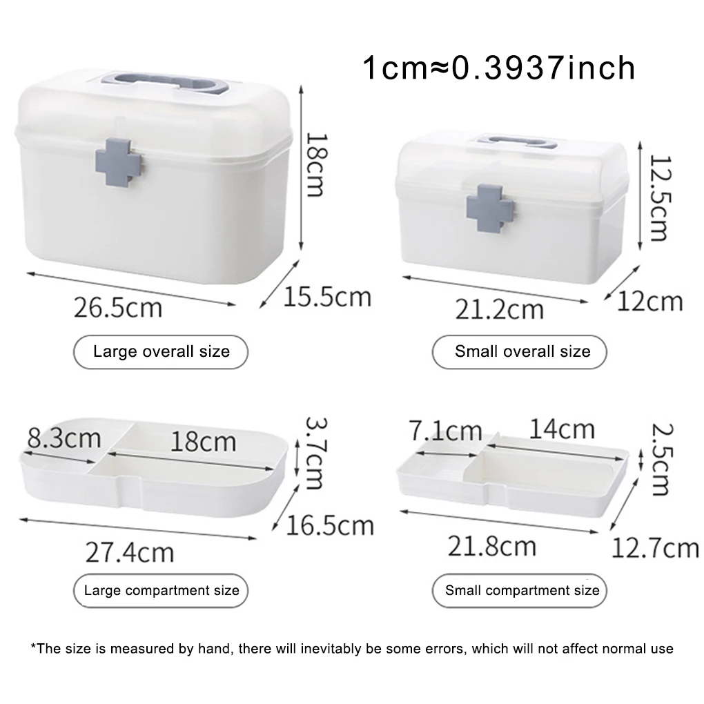 صندوق تخزين الأدوية للإسعافات الأولية في حالات الطوارئ، أدوات حاوية تنظيم مريحة، درج الصدر المحمول، أشتات صغيرة