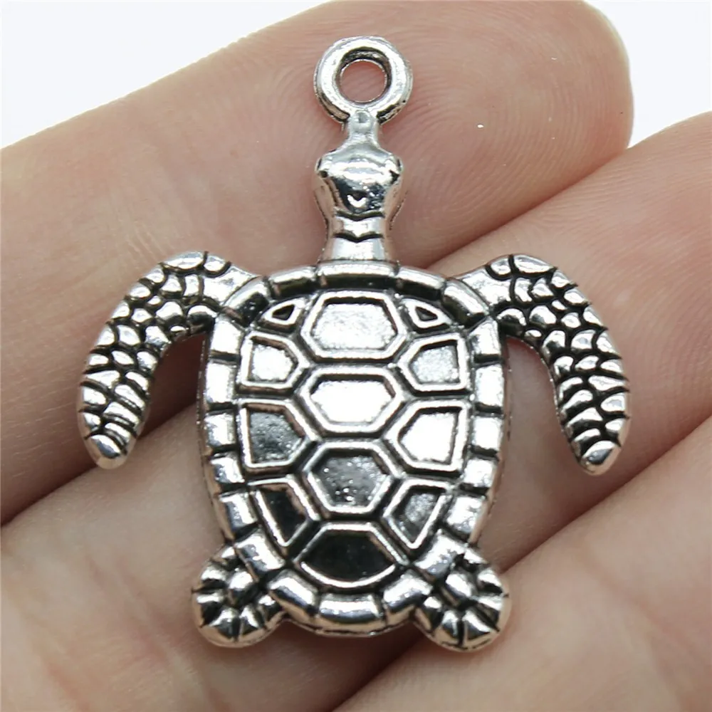 WYSIWYG 5pcs 34x29mm 2 Colors Sea Turtle Charms Pendant For DIY Jewelry Making Handmade Jewelry Craft Findings