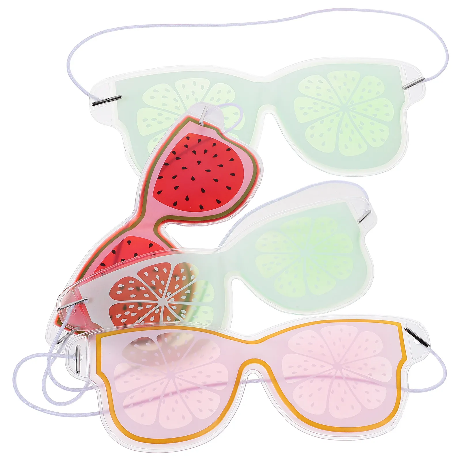 4Pcs Fruit Eye Shades Ice Compress Comfortable Wear-Resistant Soothing Puffy Eyes Dark Circles Home Supply Household Eye Pads