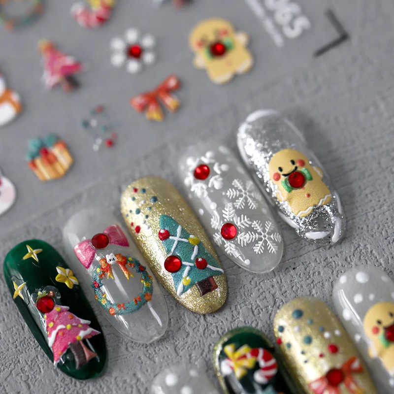 1Pcs 5D Christmas Nail Art Sti - Xmas Resin Art ulasan dan harga