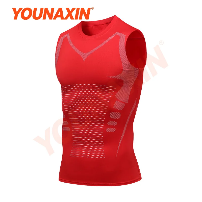 Men's Sleeveless T-Shirts Vest Basketball Sports Tight Gym Fitness Running Top Gym Yoga Outdoor Tank Big Size S-7XL YOUNAXIN
