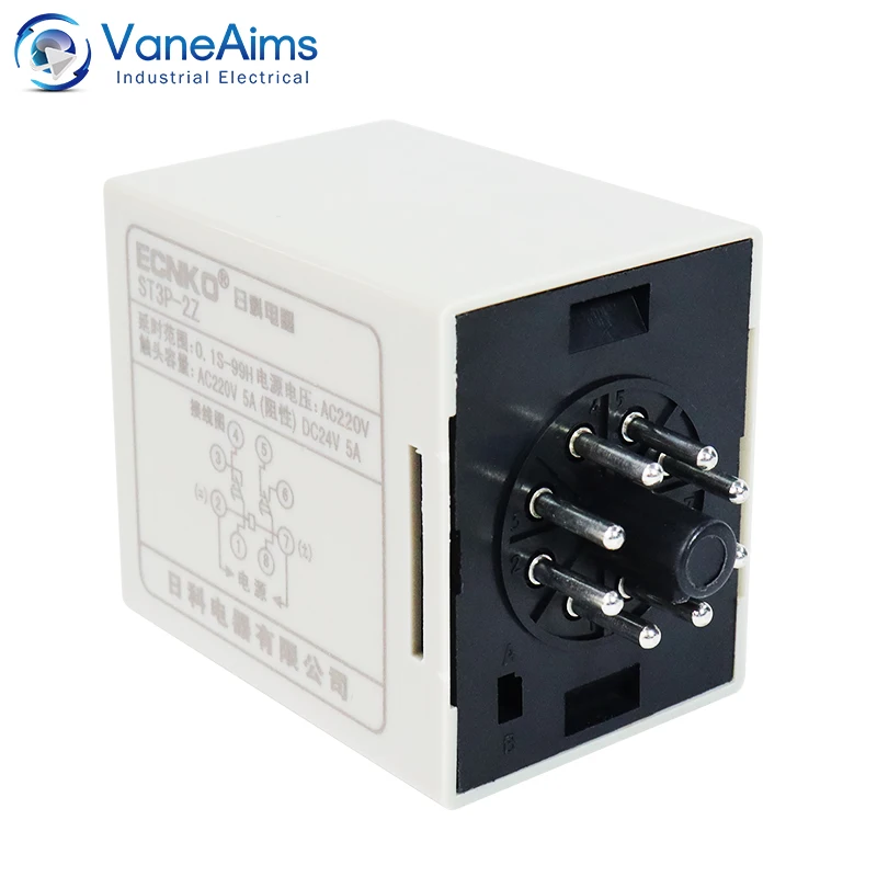 Timer 220v Programmable Relay ST3P-2Z Cycle Delay Time Relay Module LCD Digital Display Digital Small Timer 12V/24V/110V/380V