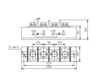 Rectifier control module : MDC350-16 350A 1600V ( 150/137*40 )