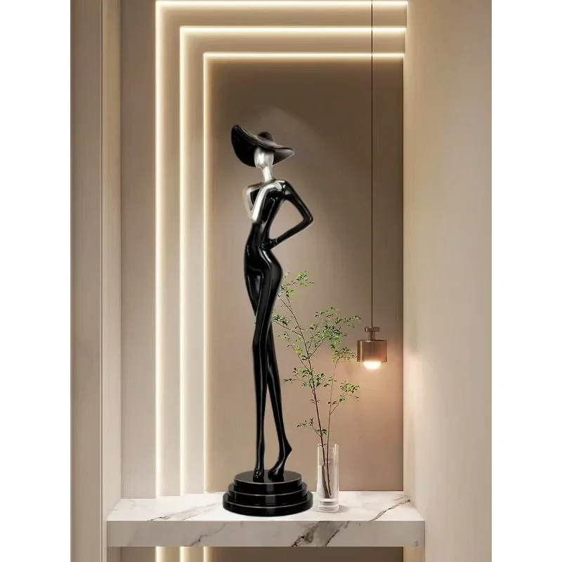 New Sculpture art figure modeling vertical ornament slender high-end living room crafts niche decoration