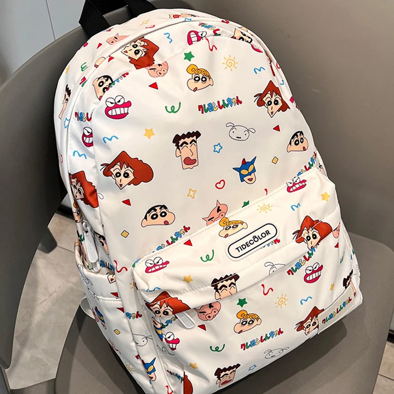 Рюкзак Crayon Shin-Chan в стиле аниме, милый, большой вместимости, для школьников средних и старших классов, студентов колледжей, повседневный рюкзак