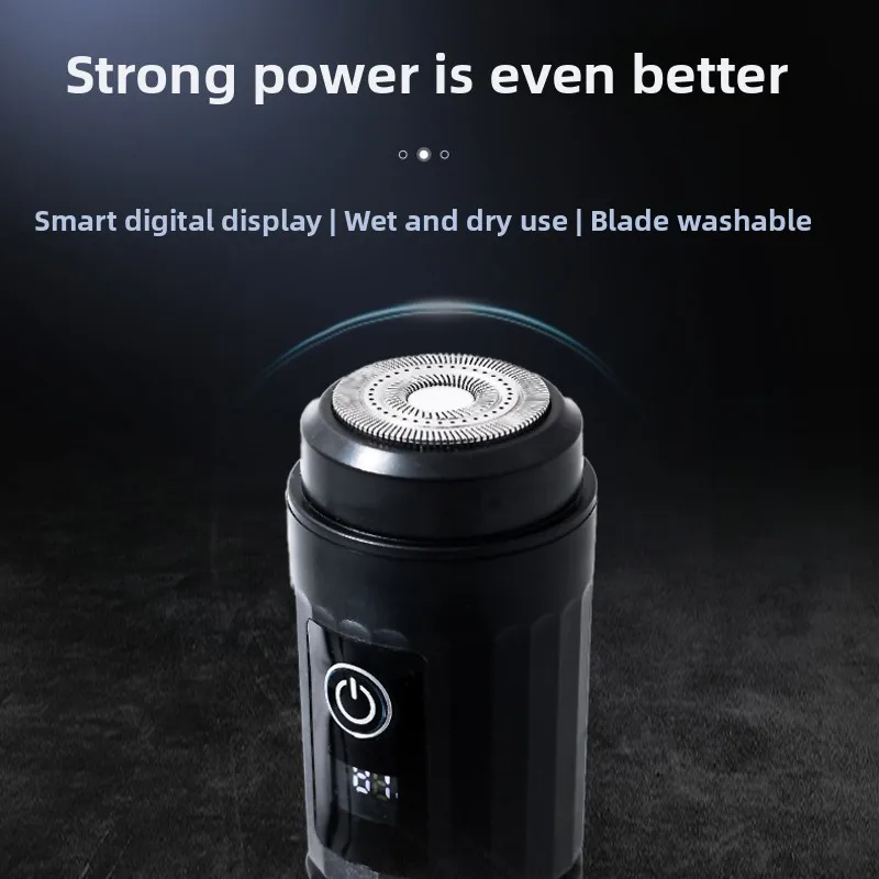 Бритва с зарядкой через USB, мини-электрическая бритва для мужчин, портативный маленький триммер для бороды с летающей тарелкой