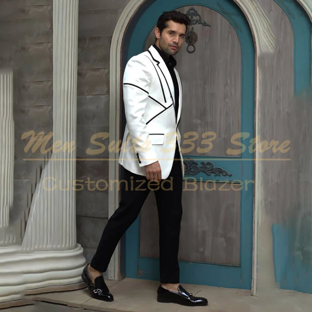 メンズファッションスーツ フォーマルウェディング 2ピース ジャケットパンツセット カスタムシングルブレスト ノッチドラペル スリムフィット 男性服 テルノ