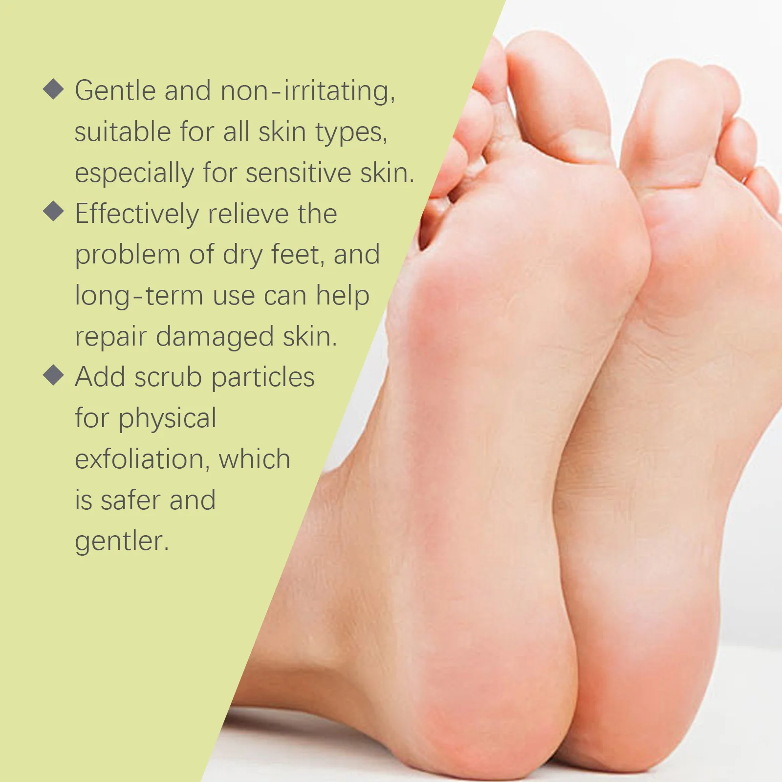 Foot Scrub, Gently Cleansing Foot Skin Exfoliating Dead Skin Moisturizing Smooth Scrub Skin Restores Softness and Smoothness