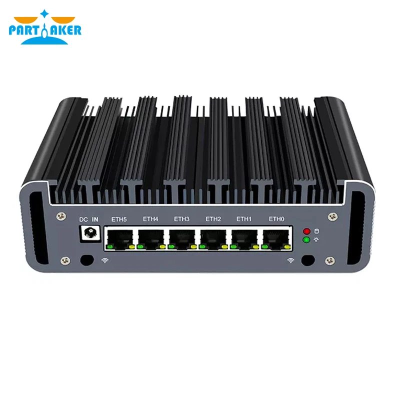 Fanless Soft Router Intel Core i7 10510U i5 10310U i3 10110U Mini PC 6 LAN 2*DDR4 HD-MI pfSense Firewall Appliance ESXI AES-NI