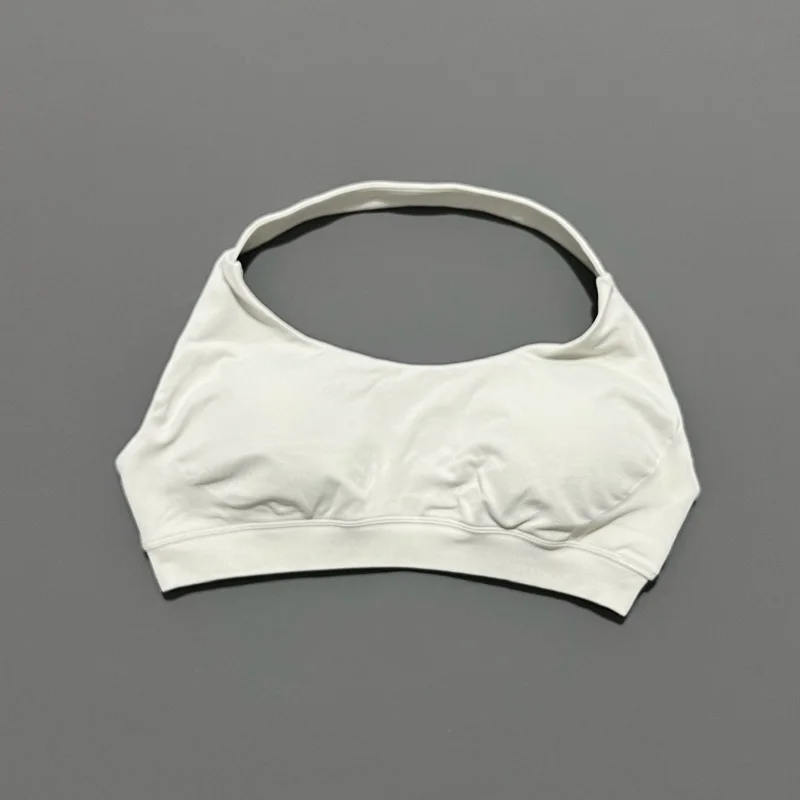 HISTELLO Sport-BH für Damen, nahtlos, Yoga-Unterwäsche, Neckholder-Riemen, offenes Rückendesign, Gym-Top, Workout, Fitness, Lauf-BH