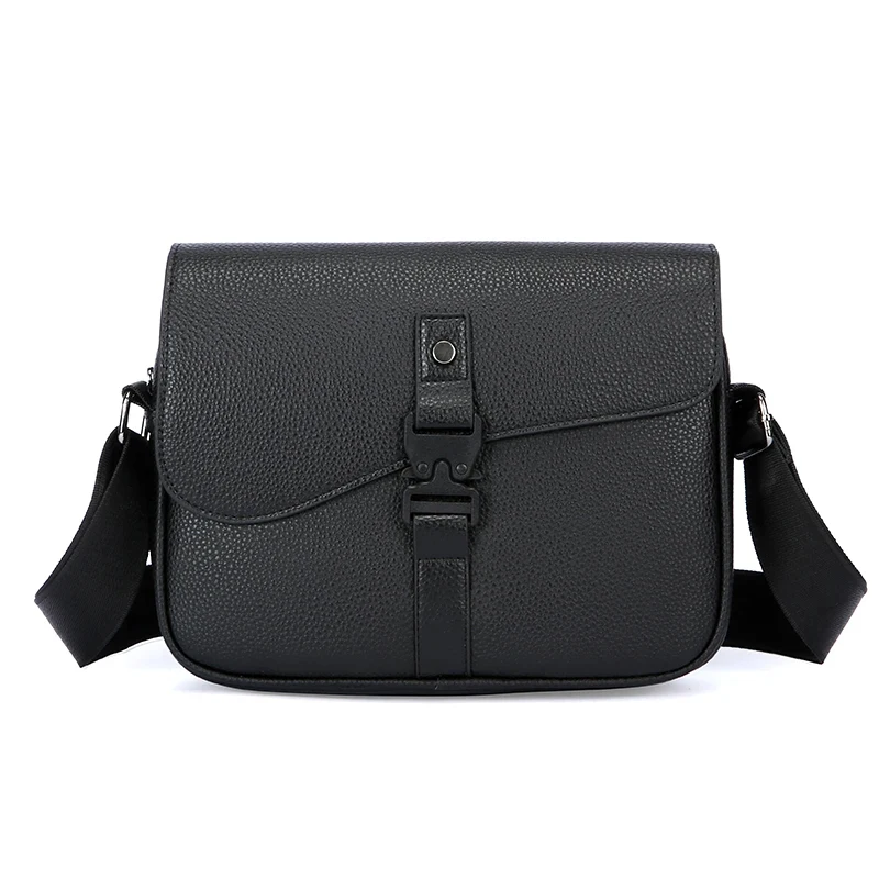sacoche homme bolsos para hombre sling bag bags for man bolsa Men's solid color PU leather square shoulder bags crossbody bags