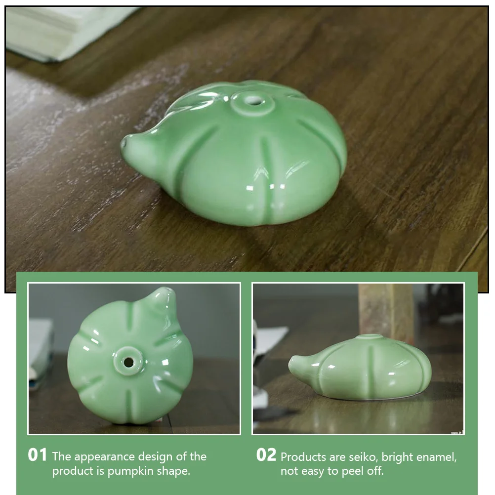

Home Ceramic Ink Droplet Painting Water Container Calligraphy Dropper Pottery Well Pumpkin Shaped Inkwells Grinding Accessories