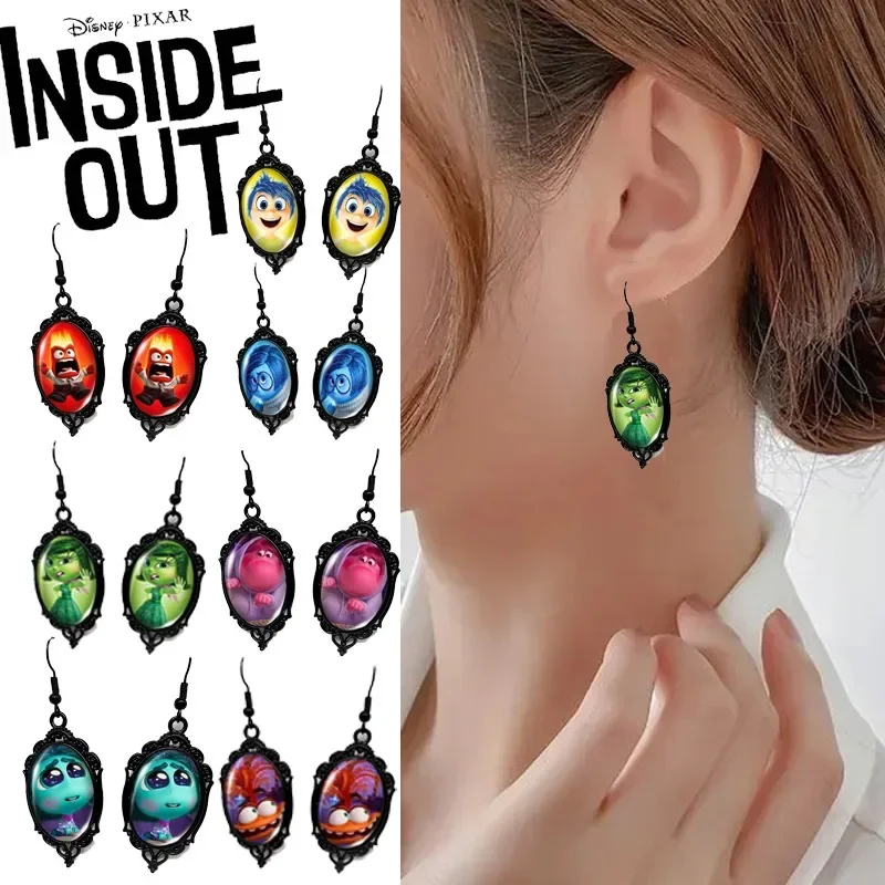 

Disney Inside Out 2 Lace Earrings Cute Anime Figures Joy Sadness Anxiety Earrings Decoration Women Girls Party Dress Up Supplies