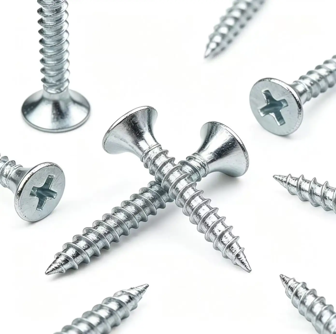 Galvanized Steel Phillips Countersunk Head Self Tapping Screws M4*50mm For Wood