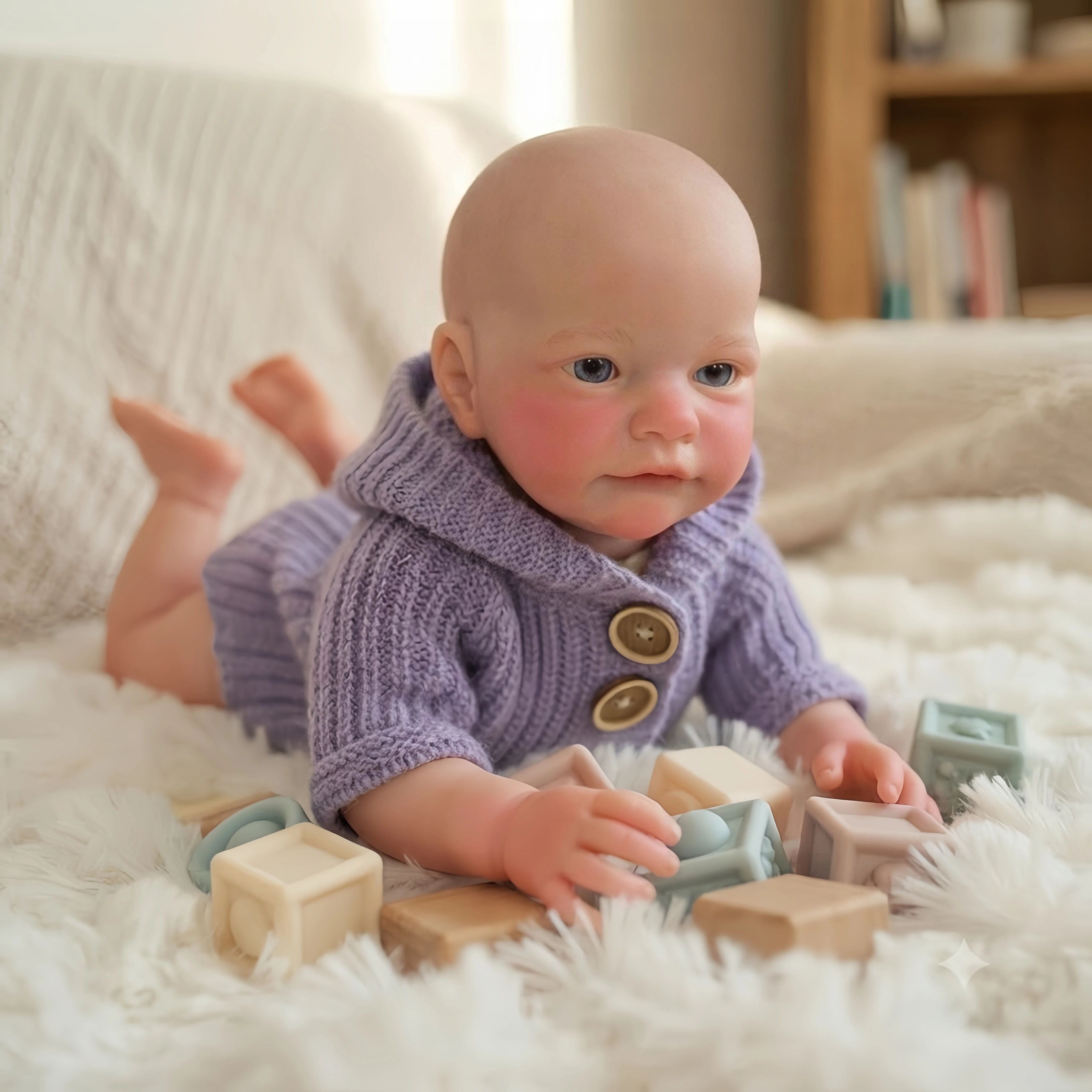 18 Inch Open Mouth Washable Silicone Reborn Doll, 3D Painted Skin, Perfect Birthday Present, Bebe Reborn De Silicona
