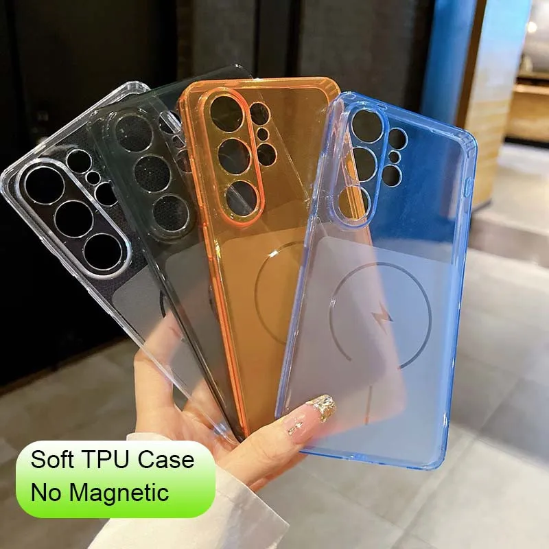 For Samsung Galaxy S26 S25 S24 S23 S22 FE Plus Ultra Cover Flexible Dustproof Soft TPU Case Mattte Back Anti-fingerprint Shell