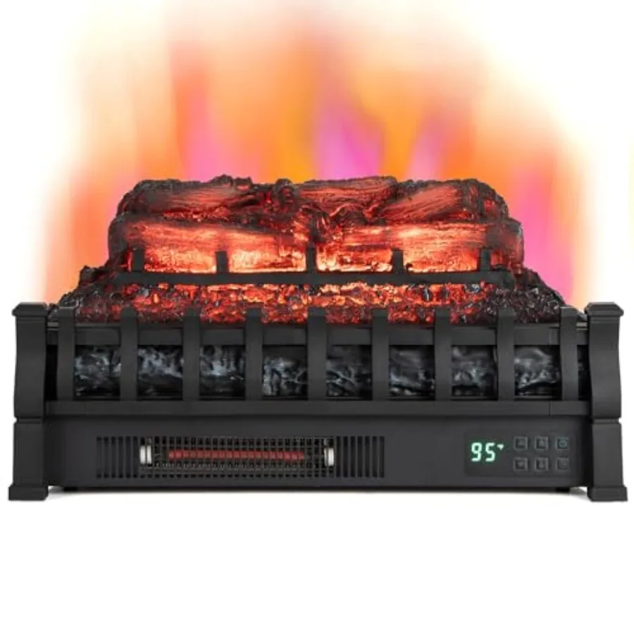 

23 Inch Electric Fireplace Heater with Infrared Quartz Technology for Cozy Living Room Ambiance Features 5-Level Flame and Brig