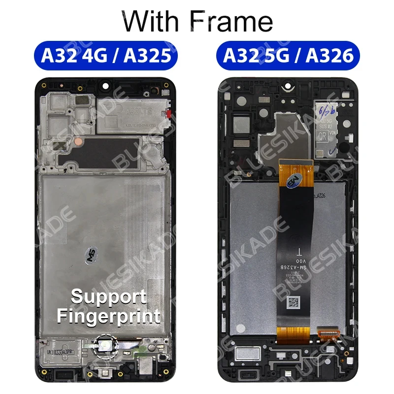 SUPER AMOLED LCD For Samsung Galaxy A32 4G LCD A325 A325F A325M Display Touch Screen For A32 5G Screen A326 A326B Replace Parts