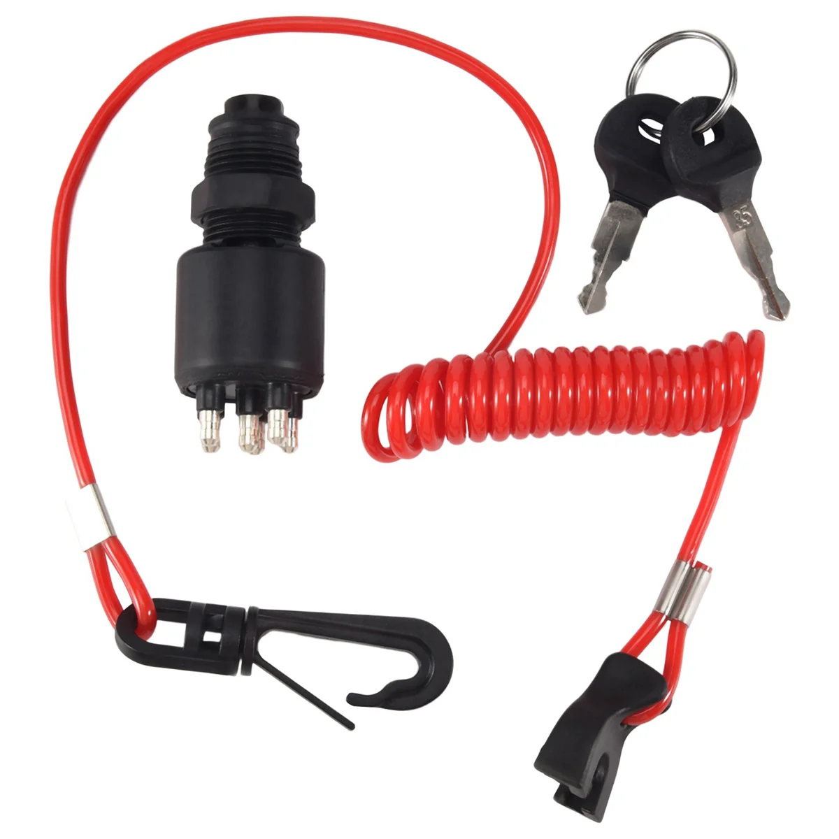 A97TIgnition Switch Key Safety Lanyard Lock Assembly for OMC BRP 1996 Up Johnson Evinrude 5005801 for Evinrude for Johnson