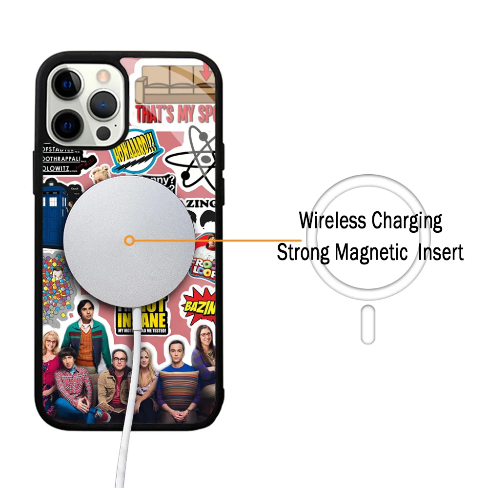 The Big B- Bang T-Theory Phone Case For IPhone 11 12 13 14 15 Plus Pro Max Mirror Acrylic Cover For Magsafe Wireless Charging