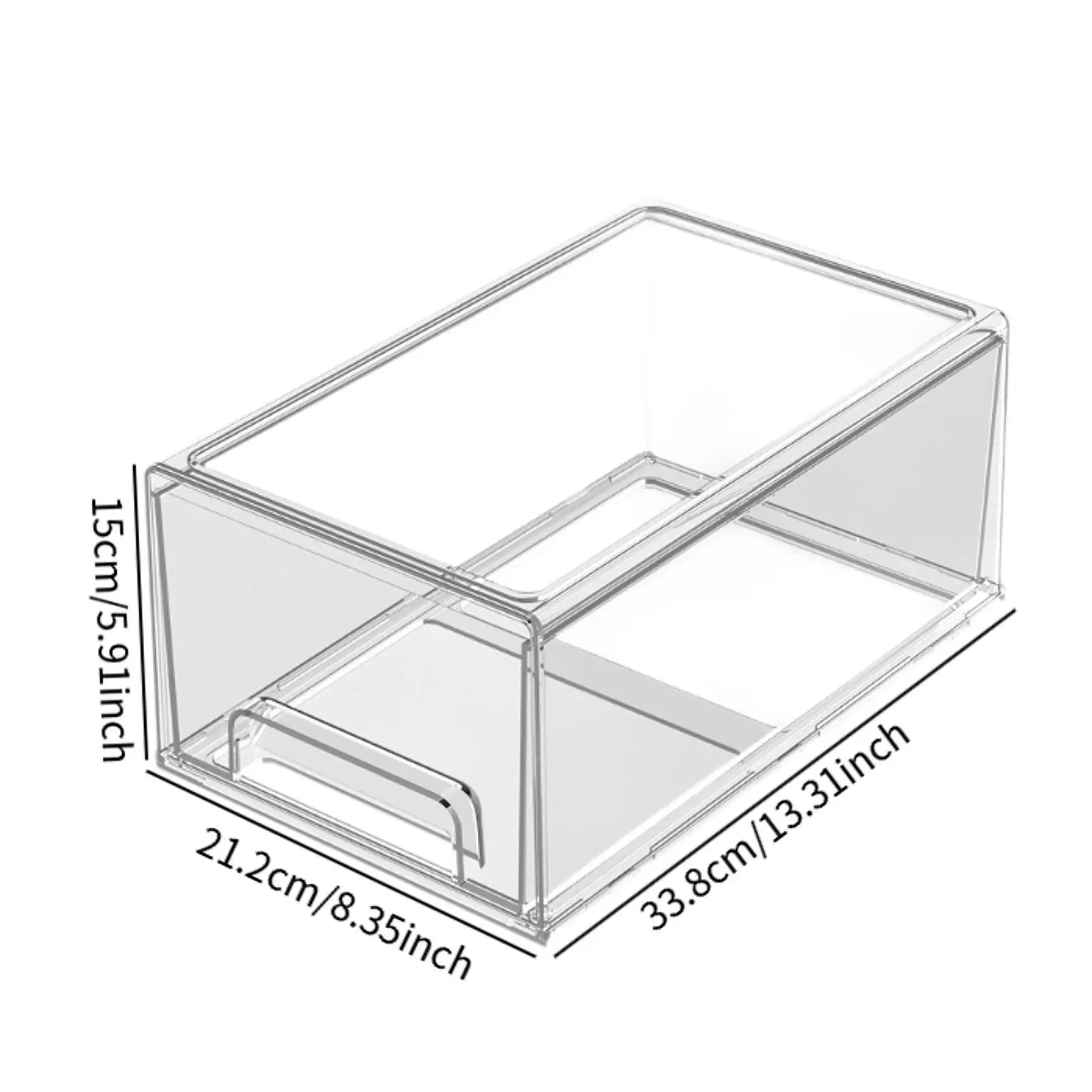 Clear Stackable Storage Drawer Toy Storage Organizer Clear Stackable Storage Bin Coffee Pod Holder for Closet Shelves Jewelry