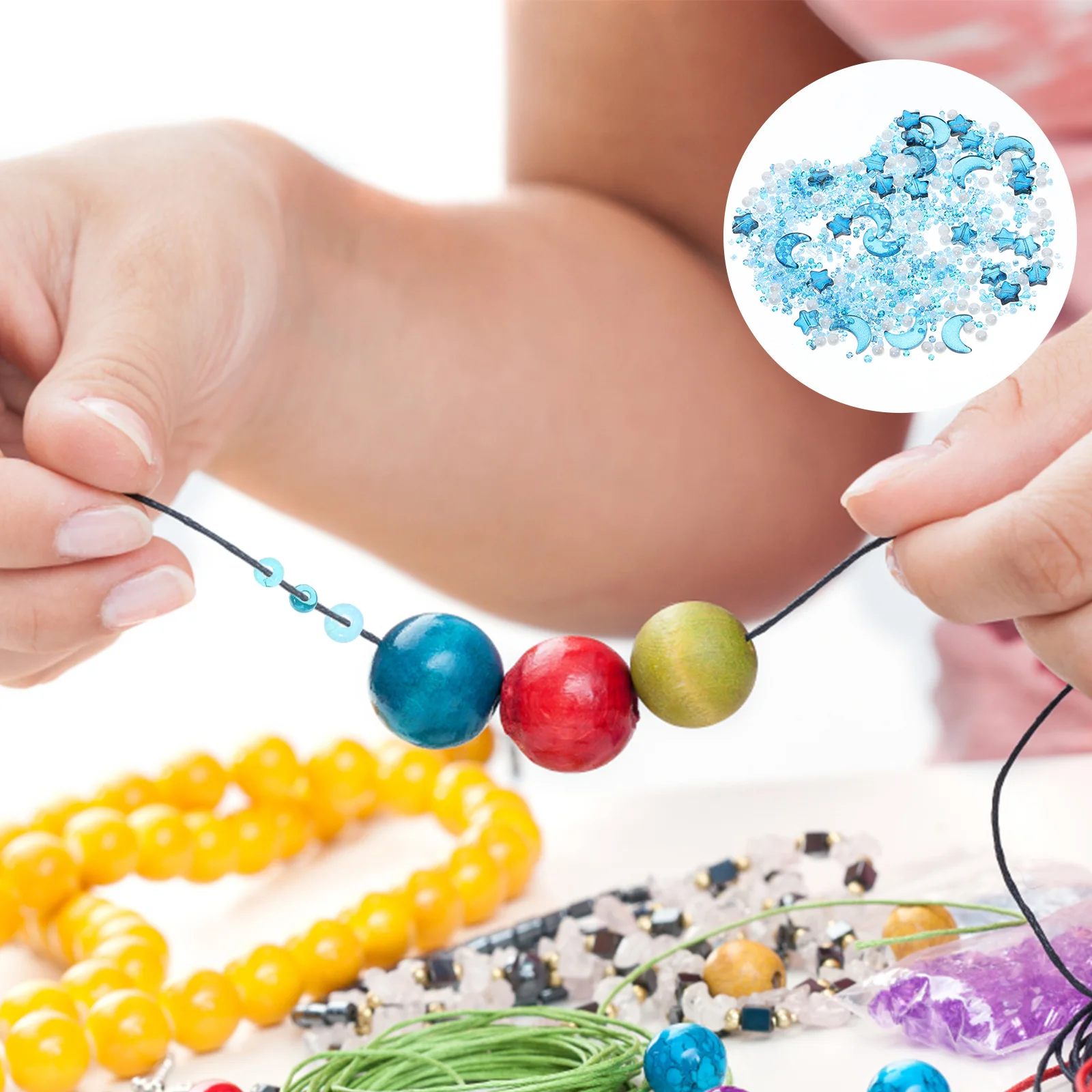 

DIY Jewelry Kit Glass Necklace Bracelet Earrings Accessories Loose Beads For Jewelry Making Craft Supplies Loose Beads