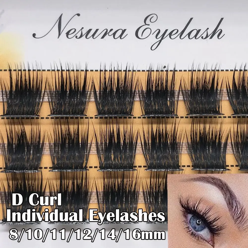 Herramientas de maquillaje para ojos, mechones suaves, pestañas individuales, pelo de visón 3D, pestañas segmentadas, esponjosas y naturales