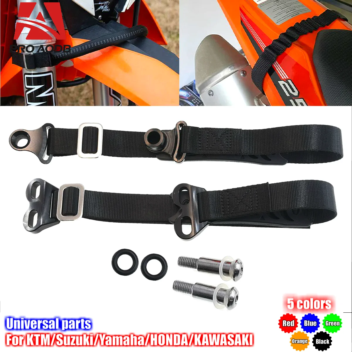 

New Motorcycle Front Rear Rescue Strap Sling Pull Belt For HONDA YAMAHA KAWASAKI CR CRF XR YZ WR WRF KXF KLX 85 125 150 250 450