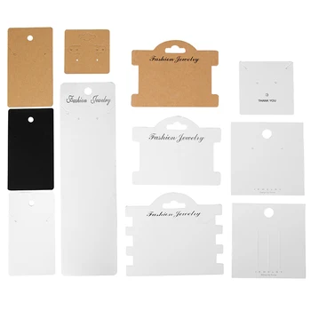 50 개/몫 목걸이 판지 귀걸이 카드 골 판지 홀더 보석 포장을 만들기위한 머리핀 팔찌 주최자 표시