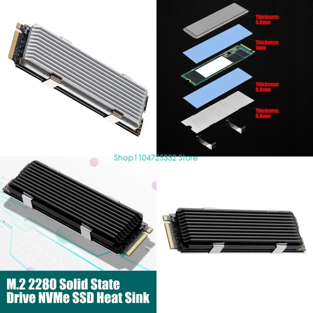

P5EA Aluminum M.2 2280 SSD Cooling Heatsink With Passive Thermals Dissipation Design