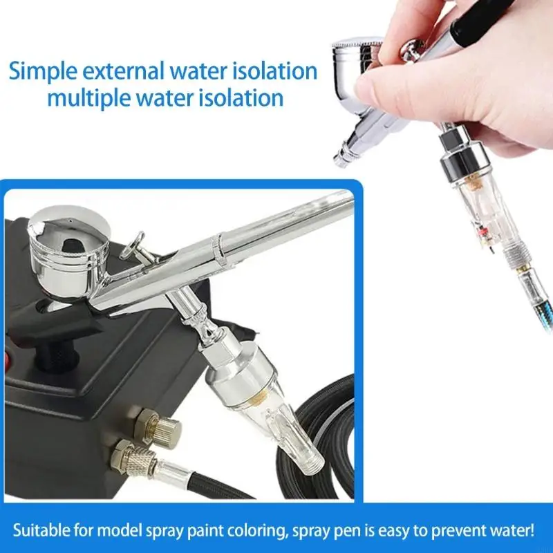 Filtro aire trampa agua, separador conexión para aerógrafo, mejora eficiencia separación, pistolas accesorios