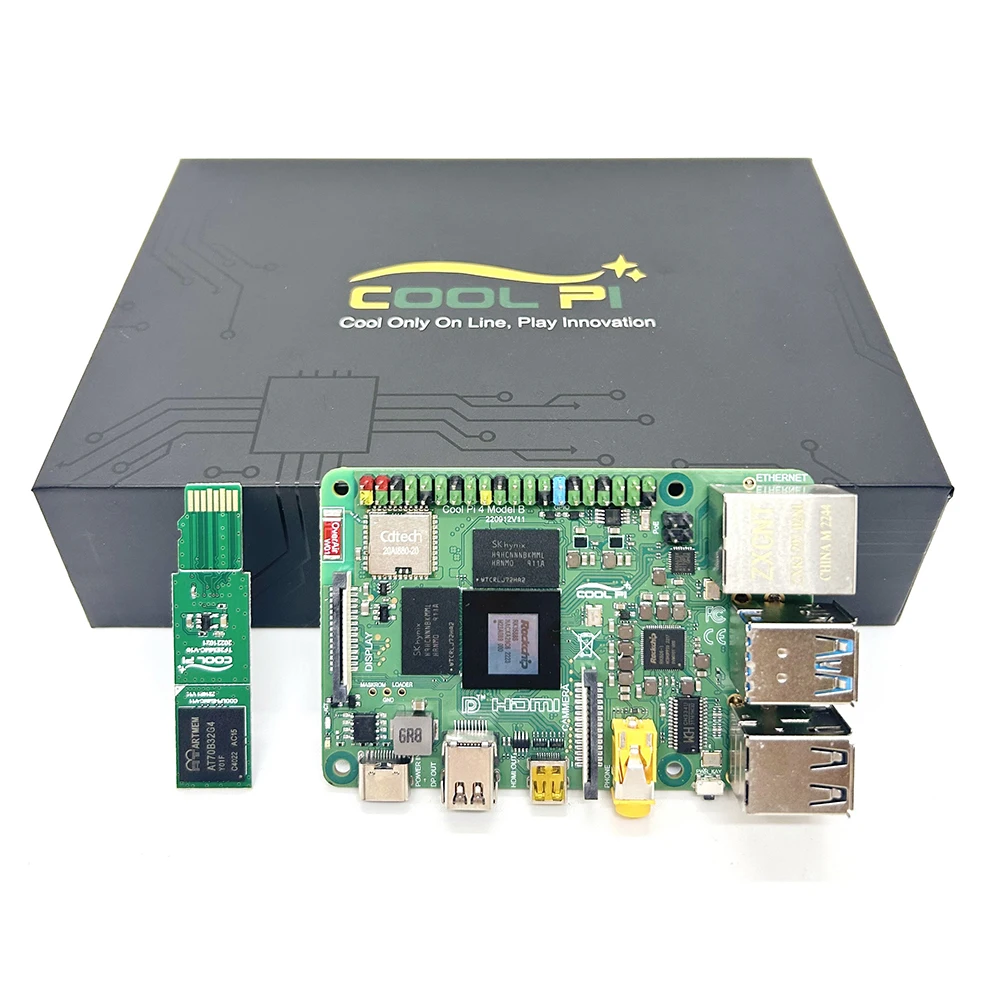 Cool Pi Rockchip RK3588S NPU 6TOPs Support 8K Video Codec 4G / 8G / 16G RAM LPDDR4 Run Android,Ubuntu,Debian OS