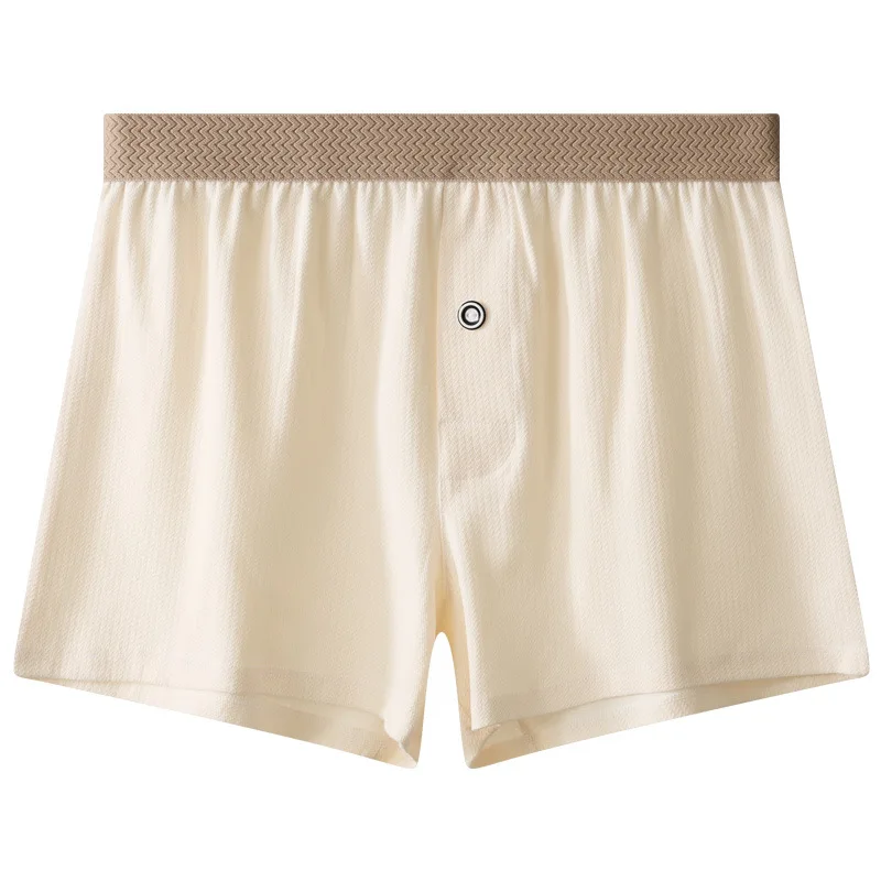 Men's Casual Shorts Sumemr Ribbed Cotton Breathable Comfortable Sweat Absorption Sports Trunks Teenager Aro Pants Loose Homewear