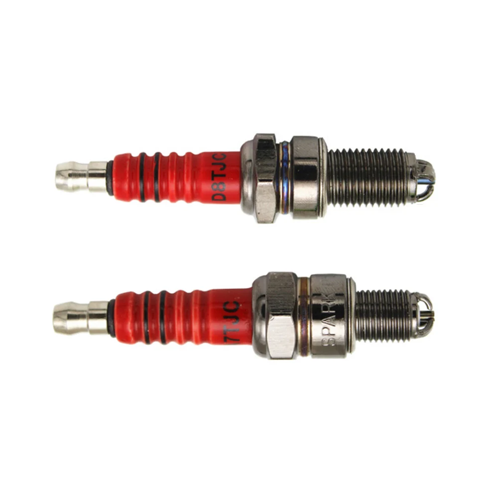 D8TC A7TC 3-Electrode Motorcycle Spark Plug Fit for Honda Yamaha D8EA D8RC DR8EA D7EA T2197 50cc 70cc 90cc 110cc 125cc