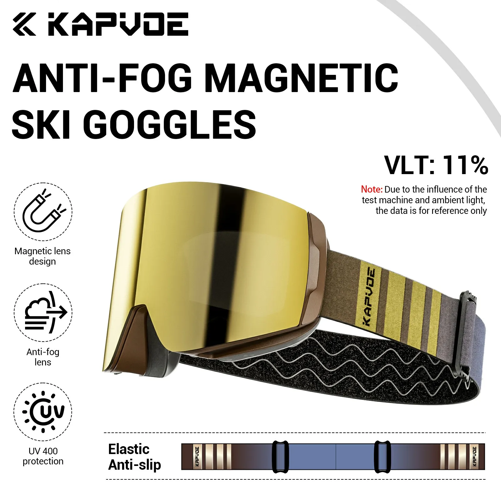 KAPVOE Sports Ski Goggles Double Layers Lens Anti-fog UV400 Skiing Snowboard Men Women Winter Outdoor Snow Motorcycle Goggles