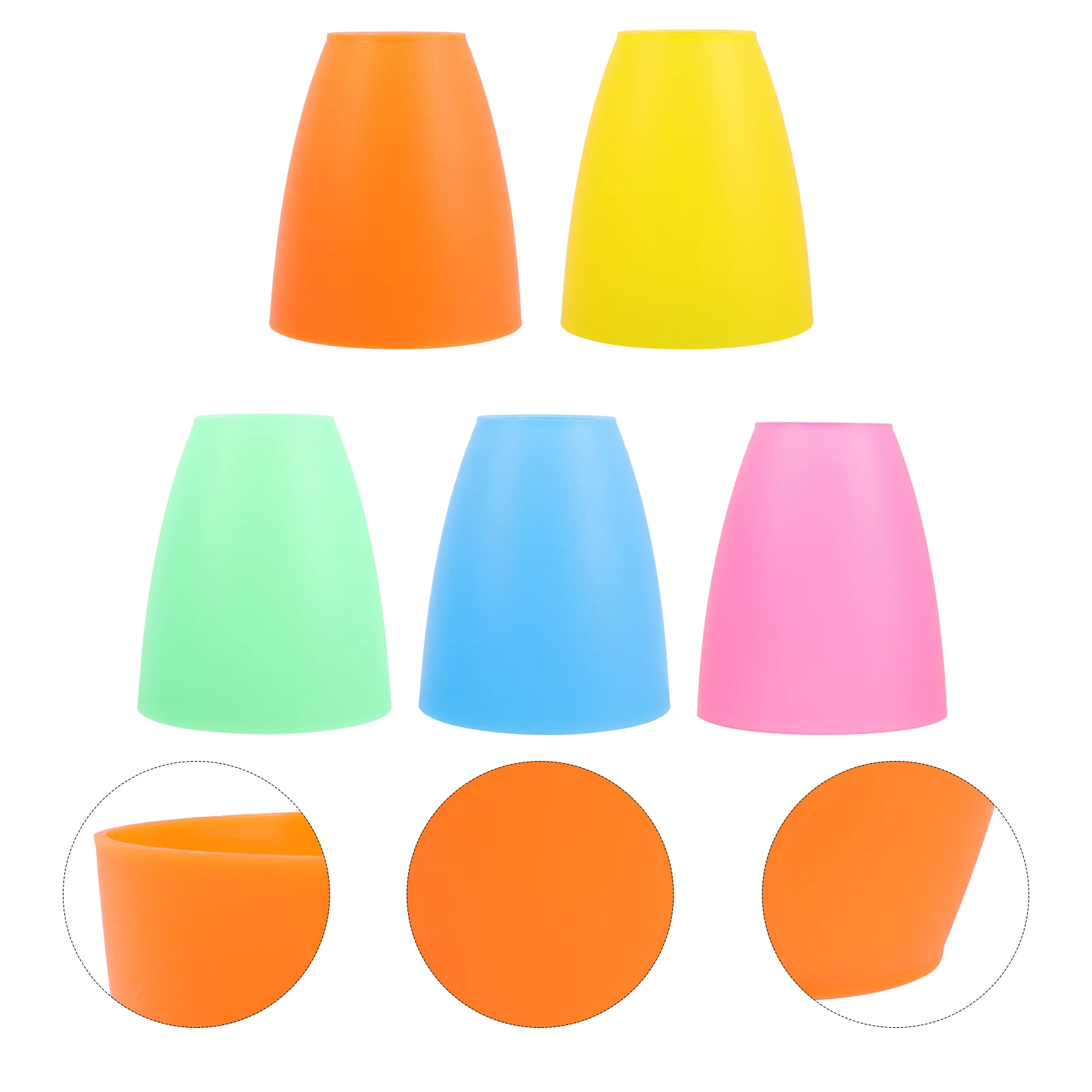 5 Pcs Flat Lampshade Table Lampshades Chandelier Plastic Cover Replacement Light Covers